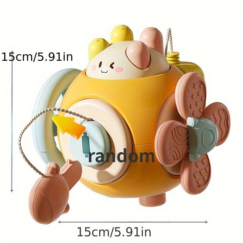 

Детский развивающий мяч-головоломка с захватом руки, многогранный шестигранный куб, детские развивающие игрушки для раннего развития, Рождество оранжевый