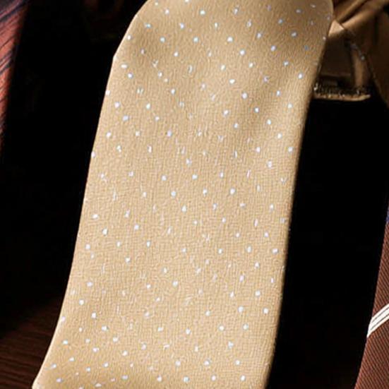 Men Tie Formal Striped Spotted Print Groom Wedding Tie Business Wear Clear Pattern Pointed Office Banquets Necktie