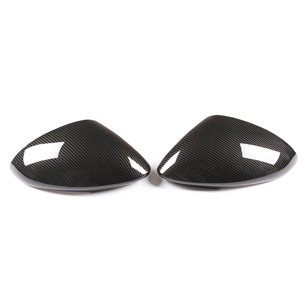 1Pair Car Side Rearview Mirror Caps Cover For Alfa Romeo Stelvio 2017 2018    2022 Glossy Black/Carbon