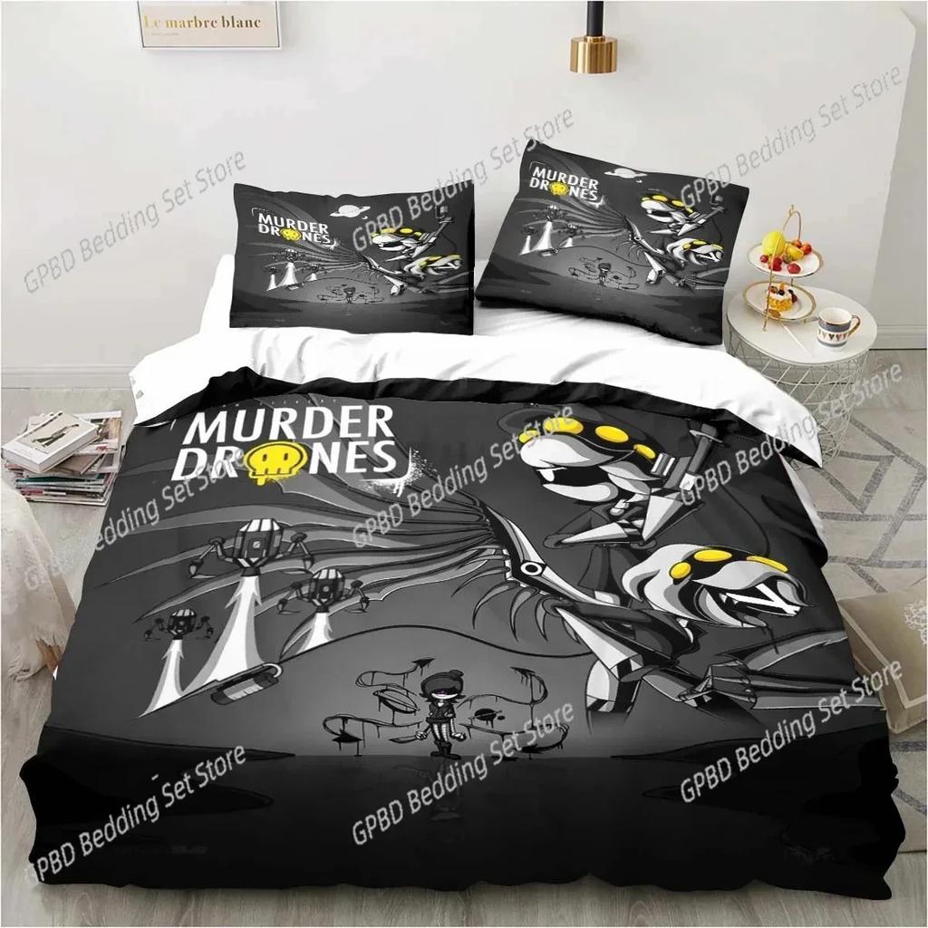 Murder-Drones Cartoon 3D NEW Duvet Cover Pillowcase Bedding Set Adult Boy Girl Bedroom Decoration Children Single Double Large