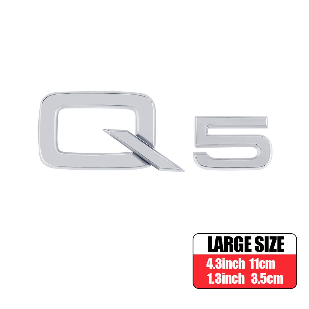 3D ABS Letters Emblem for Audi A3 A4 A5 A6 A7 A8 Q2 Q3 Q5 Q7 A4L A6L A8L Car Rear Trunk Badge Tail Logo Decoration Sticker Decal