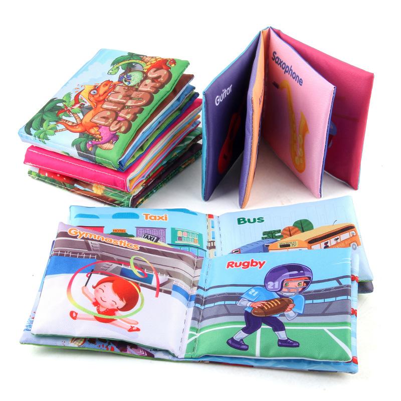 Infant And Young Children'S Early Education Cognition English Palm Cloth Book Toy, Can'T Tear The Sound Paper Sports Football Musical Instrument Book