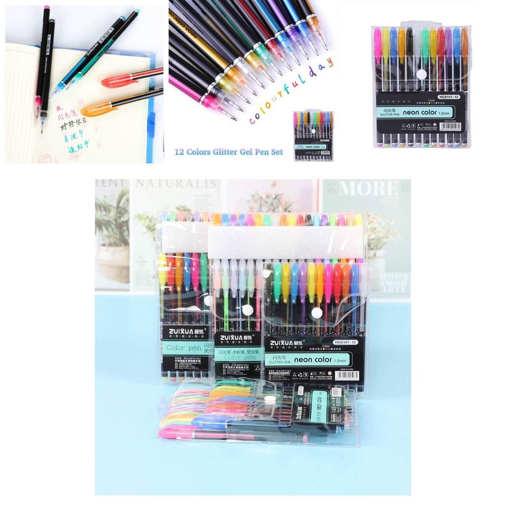 Basic Color Marker Set With 48 Fluorescent Pens For Students Art Projects And Doodle Creation
