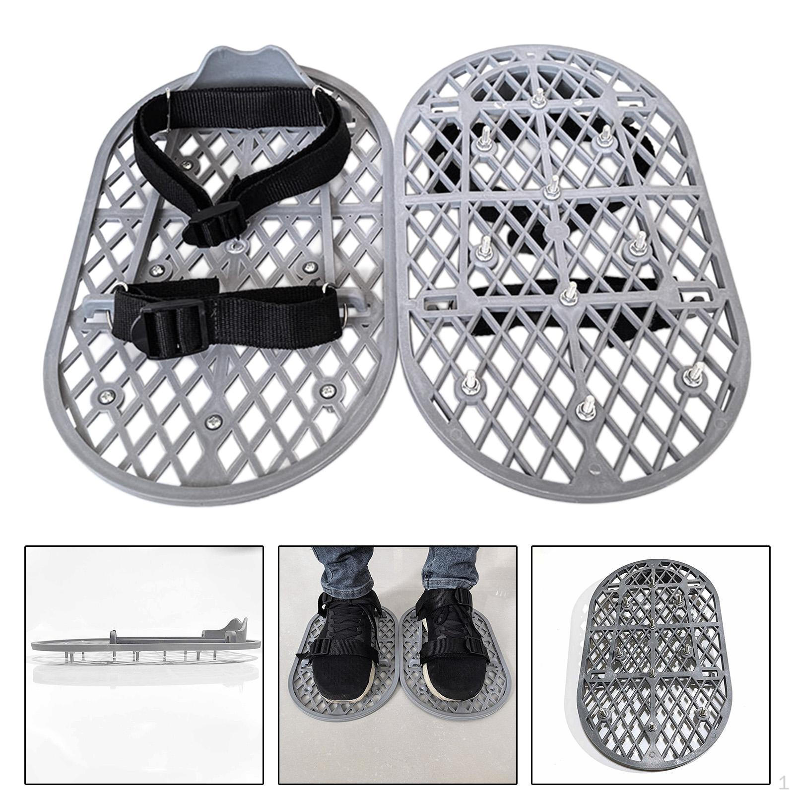 

Concrete Finishing Shoes Floor Construction Easy to Use Lightweight Professional Wear PP buckle spikes