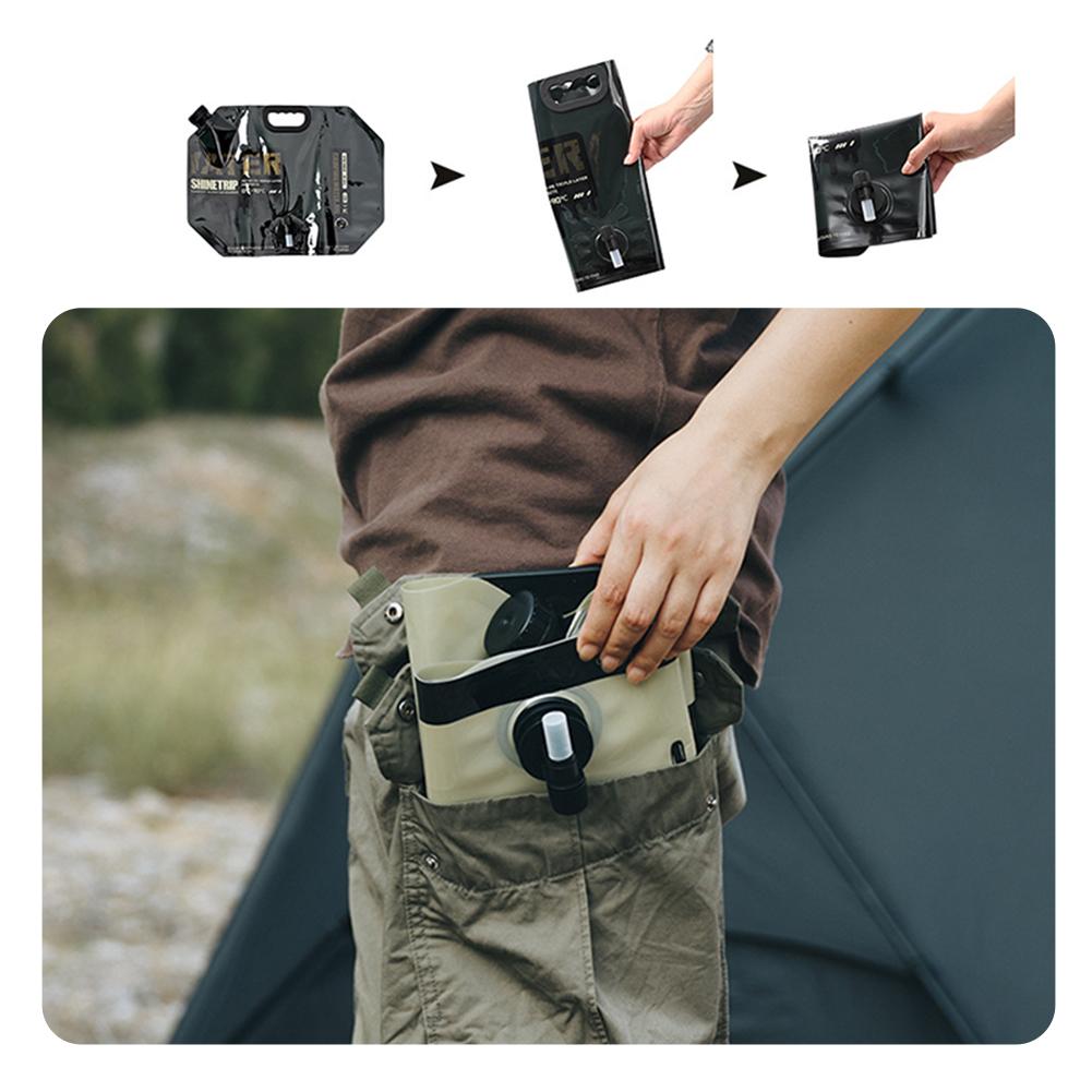 8L Portable Water Bags Folding Camping Water Container Jug Bucket with Faucet for Outdoor Hiking Travel Water Storage Jug Pouch