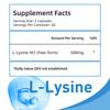 L-Lysine Capsules 500mg-Support Healthy Connective Tissue and Calcium Absorption