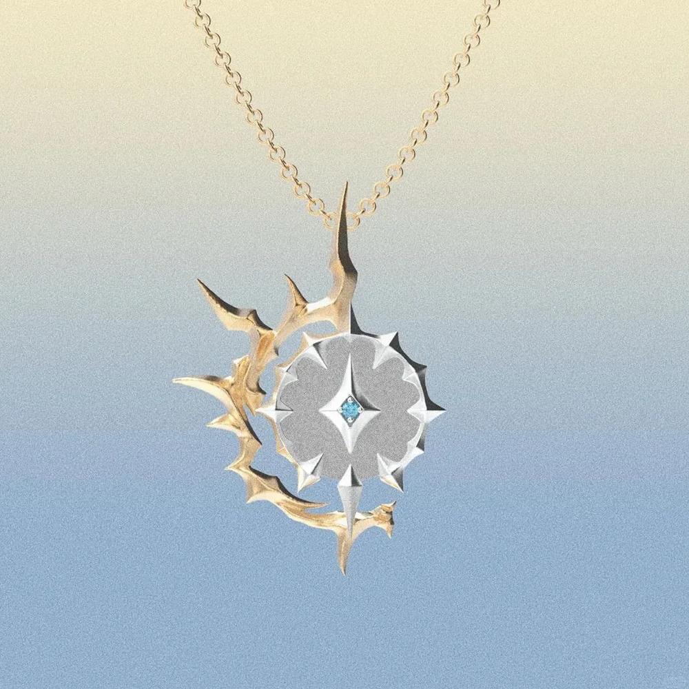 

Game Honkai: Star Rail Khaslana Phainon Cosplay Necklace Metal Choker Golden Clavicle Chain Hip Hop Adult Unisex Party Props