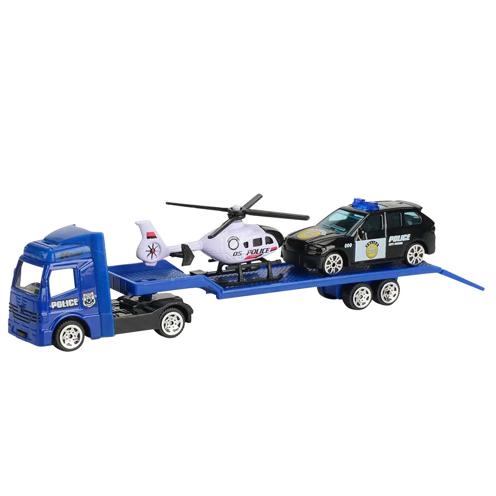 

Распродажа игрушек со скидкой 50%!Tarmeek Flatbed Trailer Trucks Toy Alloy Trailer Engineering Roller Excavator Truck Model Car Toys Подарки на день рождения для детей One Size синий