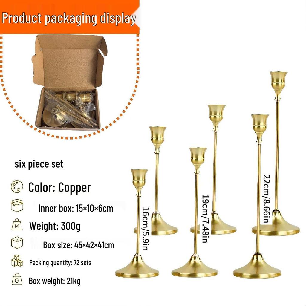 European Minimalist Candlestick Ornament for Candlelight Dinner & Wedding Décor