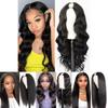 Mezza parrucca ondulata in stile europeo alla moda con seta ad alta temperatura per un aspetto naturale e uno styling versatile