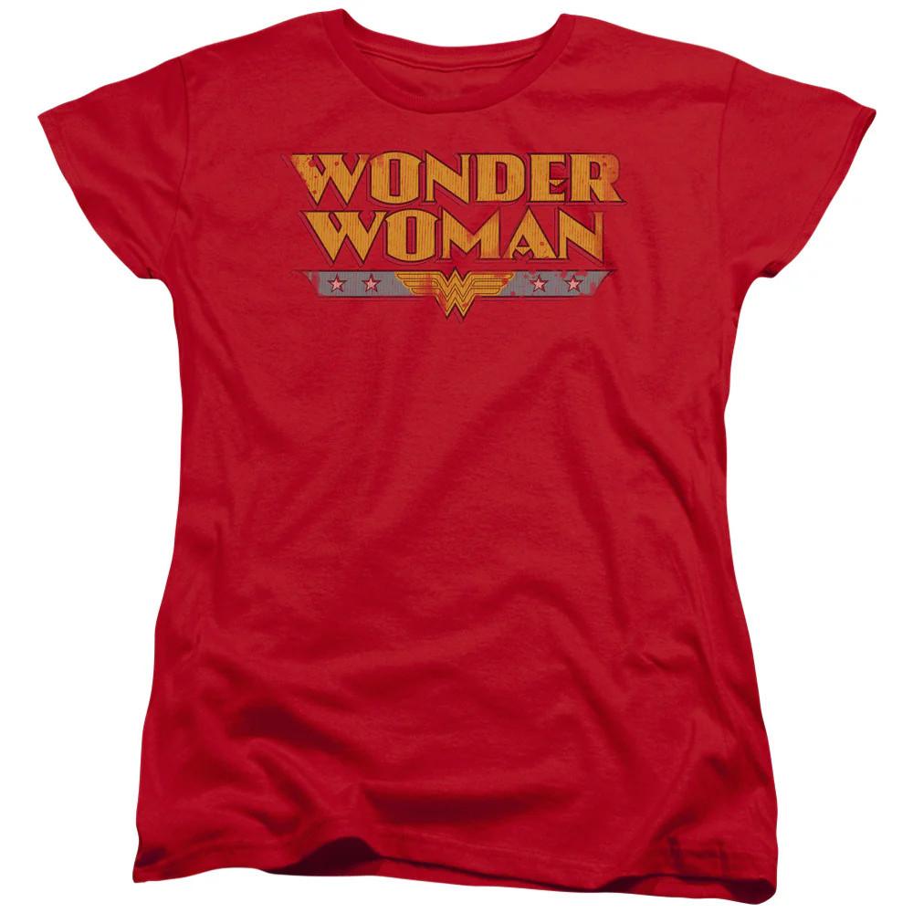 

DC Comics Wonder Woman Logo Womens T Shirt Red Officially Licensed L