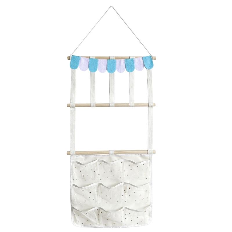 Durable Wooden Hair Bowknot Storage Rack Featuring Fabric Hook For Organizing Headbands Clips And Hair Accessories