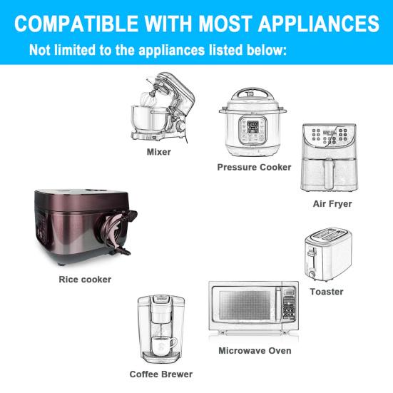 1/5/10Pcs Kitchen Appliance Cord Organizer Shark Shape Small Home Appliances Cord Winder Keeper Pressure Cooker Mixer Coffee Maker Cable Holder