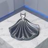 Jewelry Storage Tray Matte Finish Elegant Ballet Skirt Design Organizer Stylish Tray for Rings Earrings Necklaces Keys
