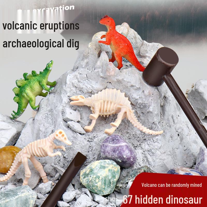 Dinosaur Fossil Dig & Volcano Science Experiment Kit for Kids