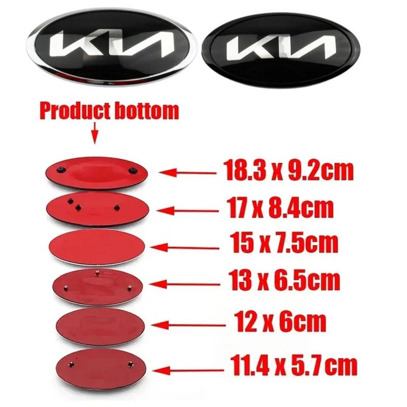 Auto Frontklappe Kofferraum Emblem Lenkrad Logo Aufkleber für KIA Sportage K3 K5 K9 Rio Forte Optima Sorento Ceed Niro Sedona Soul