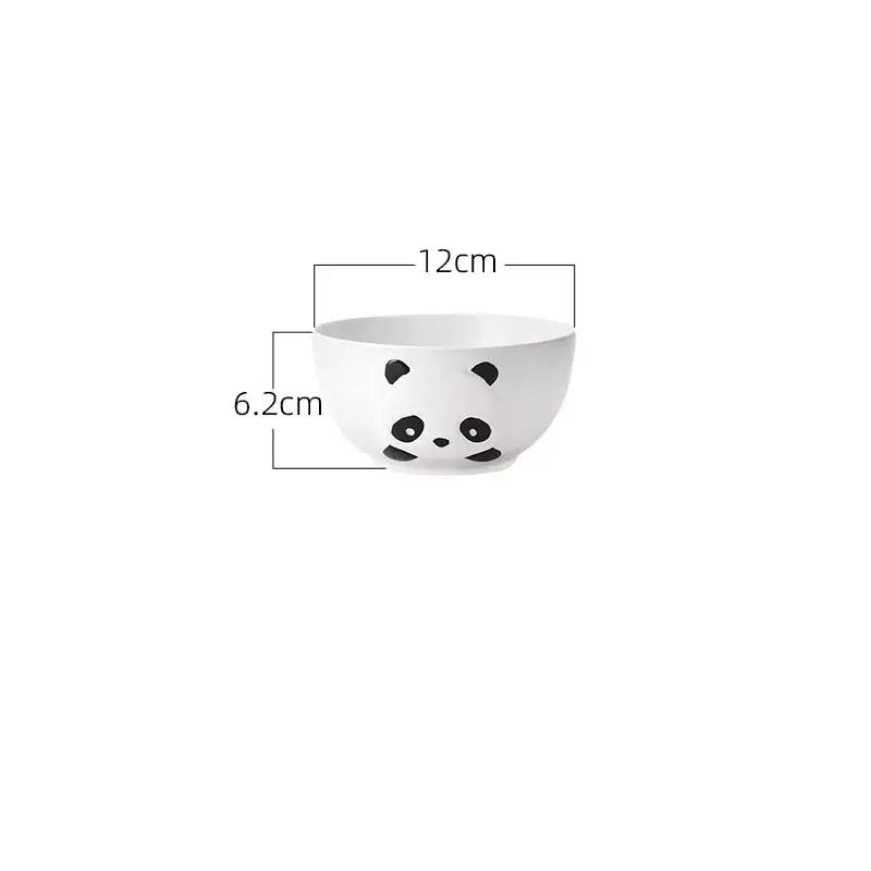 Creative Ceramic Bowls Plates Cartoon Panda Tableware Cute Cartoon Animal Bowls Plates Cups and Saucers Breakfast Plates