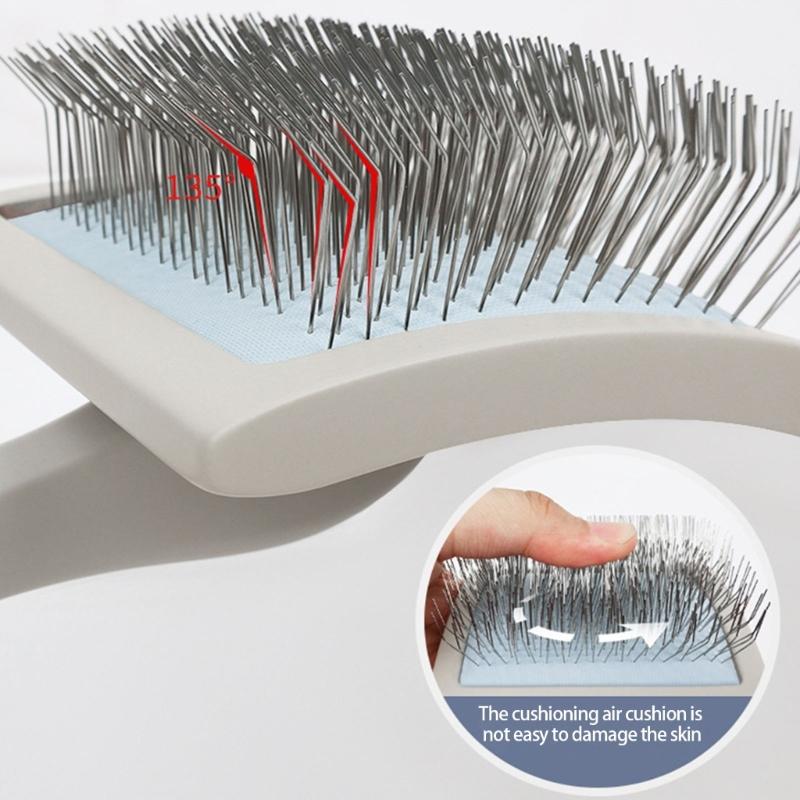 

Щетка-расческа для домашних животных J0MC с удобной ручкой и металлической иглой для собак и кошек. China Mainland