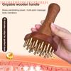 Brass Bead Massage Gua Sha Comb Meridian Brush Handle Point Massager Brush Durable Chinese SPA Acupoint Massage Tool