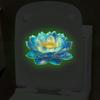 Glow-In-The-Dark Lotus Toilet Stickers Pvc Self-Adhesive Removable Wall Sticker Luminous Effects Car Sticker Home Decor