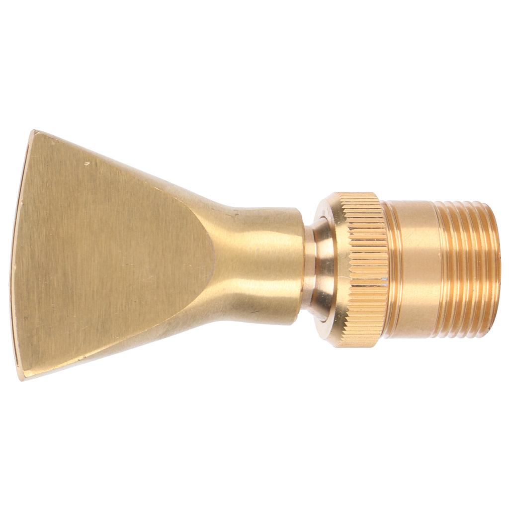 Brass Narrow Fan Jet Water Fountain Nozzle Spray Head Adjustable Pond Sprinkler(G1 2 Female Thread G3 4 Male Thread )