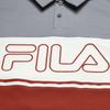 Fila Original Fashion Trend Multicolor Splicing Cotton Durable Loose Knit Long Sleeve Polo Shirt Men Polo Shirts Elegant-Gray F11M549209FGY