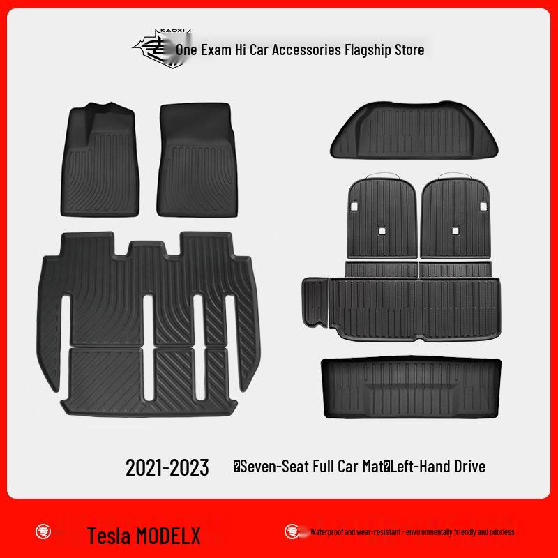 Waterproof TPE Floor & Trunk Mats for 2022 Tesla Model X (LHD & RHD)