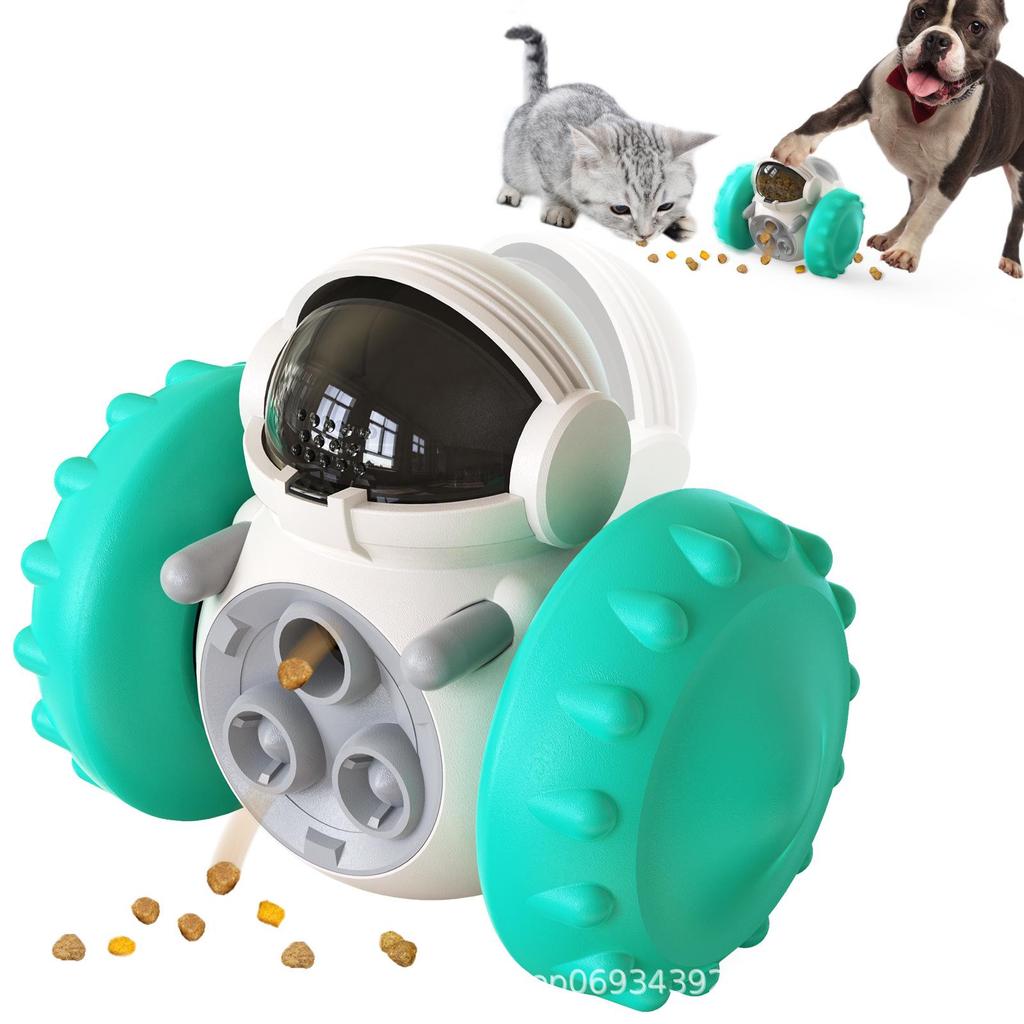 Interactive Pet Food Toy: Robot Car Tumbler for Slow Feeding and Play