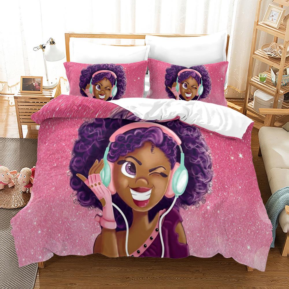 

Bed Three-Piece Set 3D Three-Piece Set Size Girl Quilt Cover Printing 140*210cm