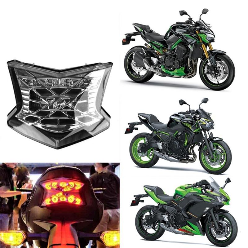 Motorcycle LED Tail Light Rear Brake Stop Lamp Turn Signal Light Flashing Light For KAWASAKI Z900 Z650 NINJA 650-A02G