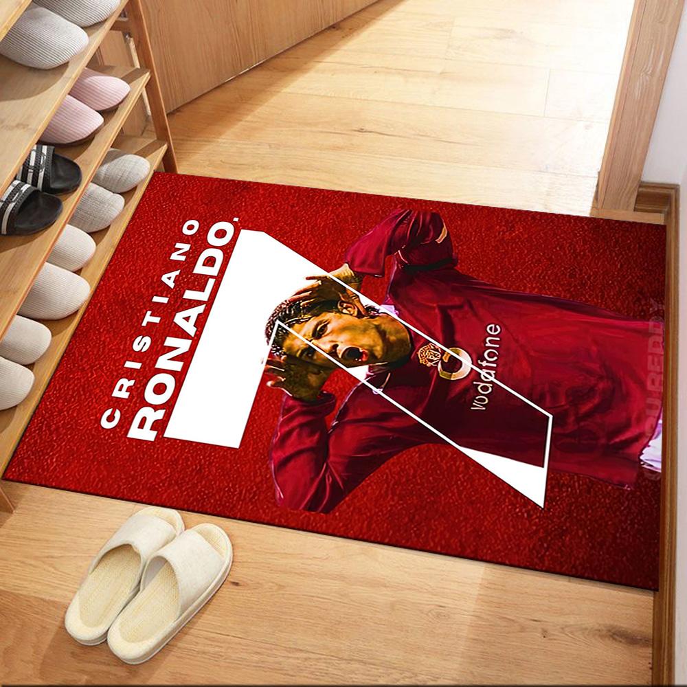 Ronaldo's Iconic Number Seven Square rugs are a great choice for living rooms, bedrooms, home décor, and as gifts.