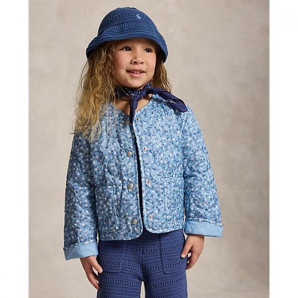 Polo Ralph Lauren Girls Floral Quilt Jacket 2 6 Years 3