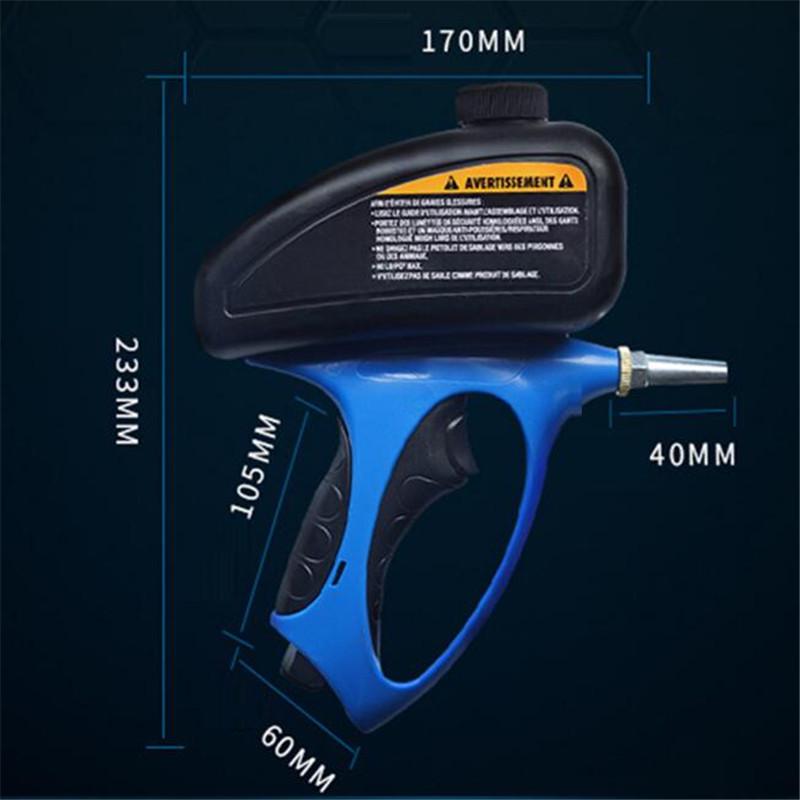 Portable Gravity Sandblasting Pistol Pneumatic Gun Adjustable Sand Flow Sandblasting Nozzle