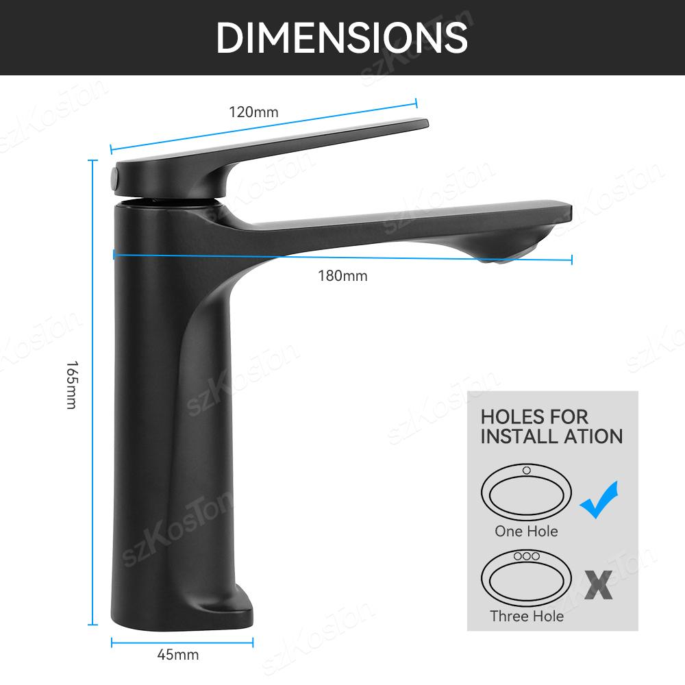 

Bathroom Accessories Black/Silver/Gray Brass Core Sink Faucet Single Handle Deck Mounted Hot And Cold Mixer Wash Basin Water