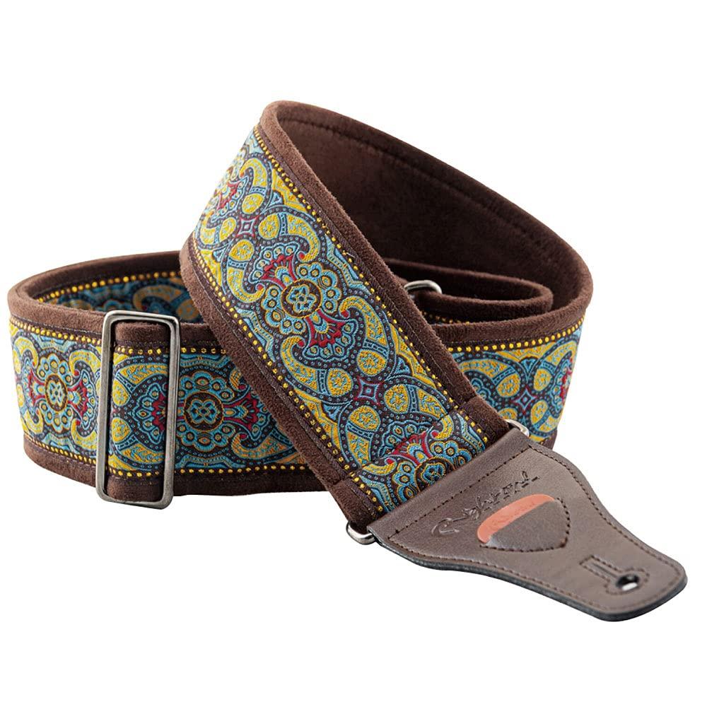 

STRAPS Guitar 6cm ROSKILDE II TEAL RightOn! Strap, Wide, 90-150cm Long,