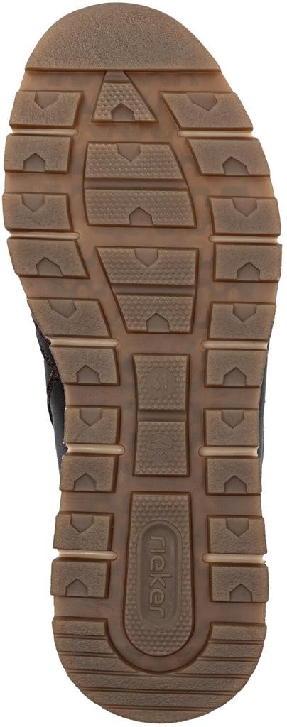Rieker Boots Lace-up Boots with Inner Zipper Dark Brown