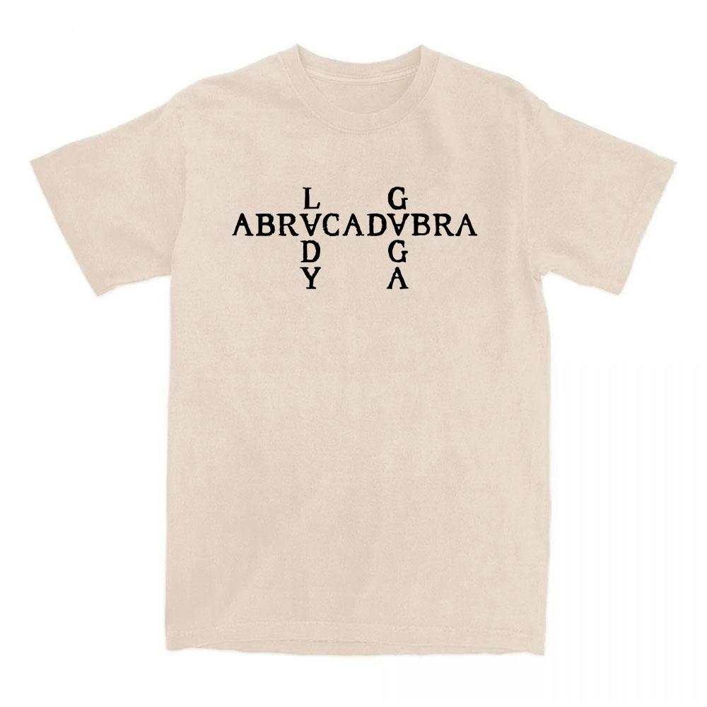 Abracadabra Lady Gaga Mayhem Album Tshirts Short Sleeve Round Neck Women Tshirt Cotton Tees Camisetas Casual Hip Hop Streetwear