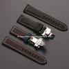 Echtes Kalbsleder Uhrenarmband für Omega Business-Uhrarmband für Seiko 22mm 20mm 26mm Schmetterlingsverschluss Nähte Braunes Armband