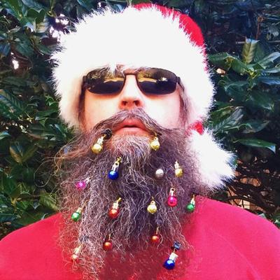 Beard Ornament Christmas Beard Jingle Bell Clip Decoration Plastic Facial Hair Bauble