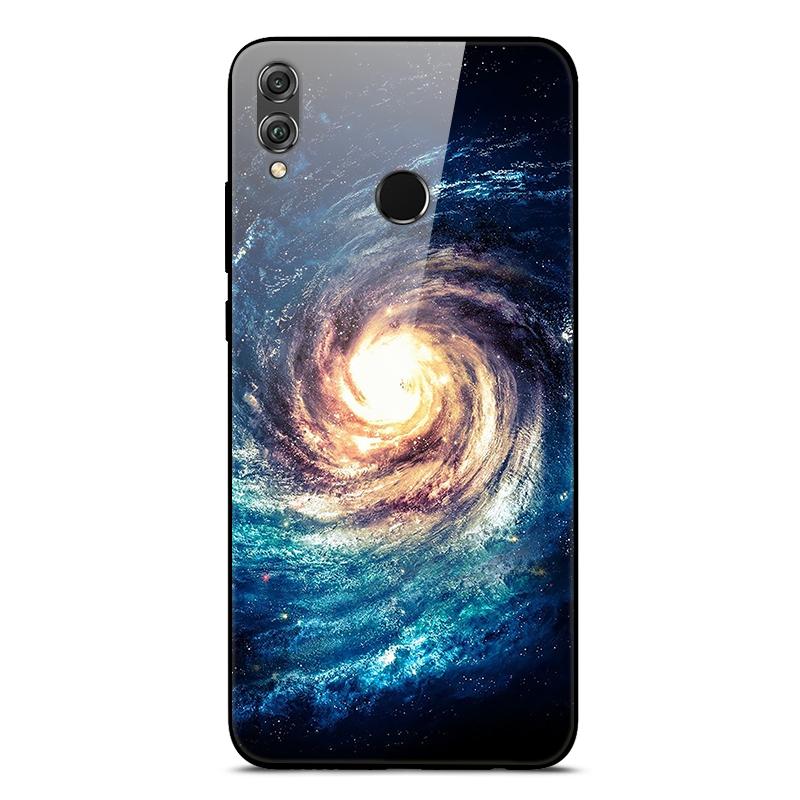 Tempered Glass Case For Huawei Honor 8X Case Phone Cover Bumper on Honor 8X JSN-L21 8 X Honor8X Case Hard Back Cover Cute Fundas
