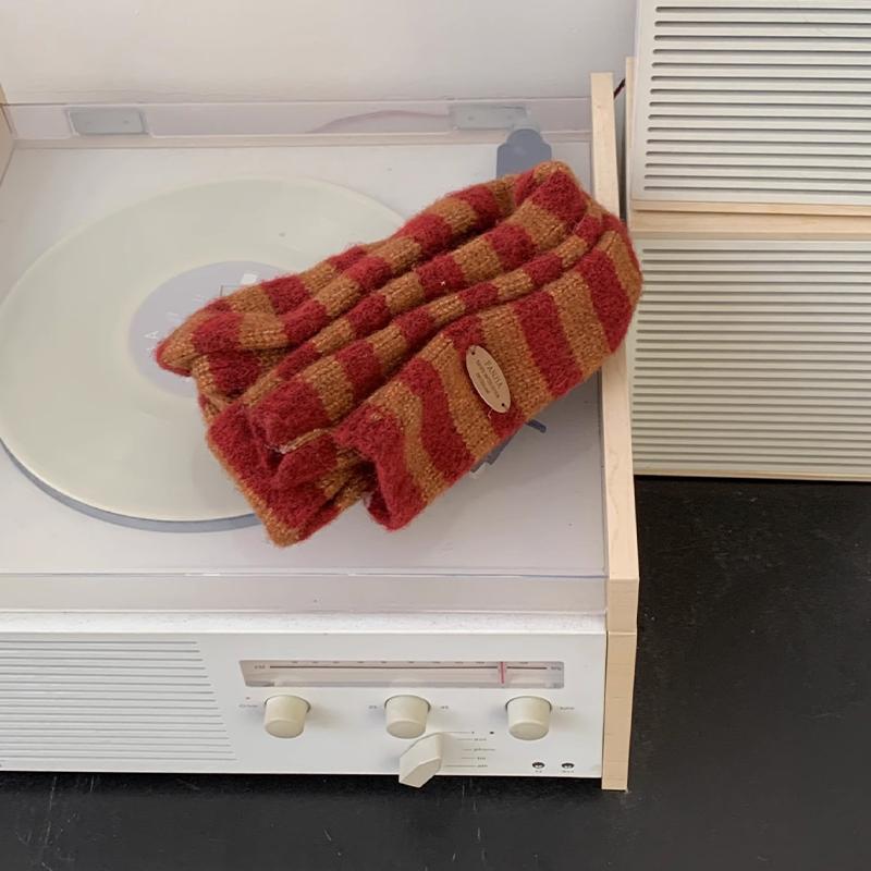 Jesienny i Zimowy Styl Pasiasty Wysokiej Klasy Wszechstronny Ciepły Szalik Koreański Styl Atmosfera Ochrona Szyi Wąski Szalik