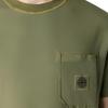 STONE ISLAND Ss26 Fissato Garment Dyed Logo Pocket Short Sleeve T-Shirt Men T-Shirt Washed-Green L1S152100032S0057-V015G