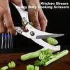 Kitchen Scissors Sharp Kitchen Poultry Shears Stainless Steel Chicken Bone Shear Fish Duck Butcher Meat Cleaver Vegetable Cutter