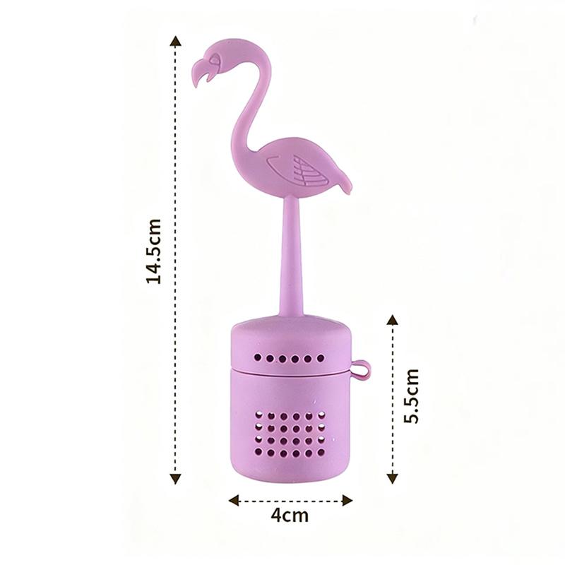 

1pc Flamingo-shaped Silicone Tea Maker, Tea Strainer, Coffee Filter, Multi-functional Coffee Spice Filter