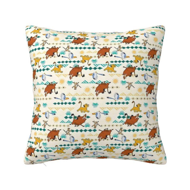 Custom Disney The Lion King Cartoon Pillow Case 45x45cm for Living Room Anime Kawaii Luxury Cushion Cover Velvet Pillowcase