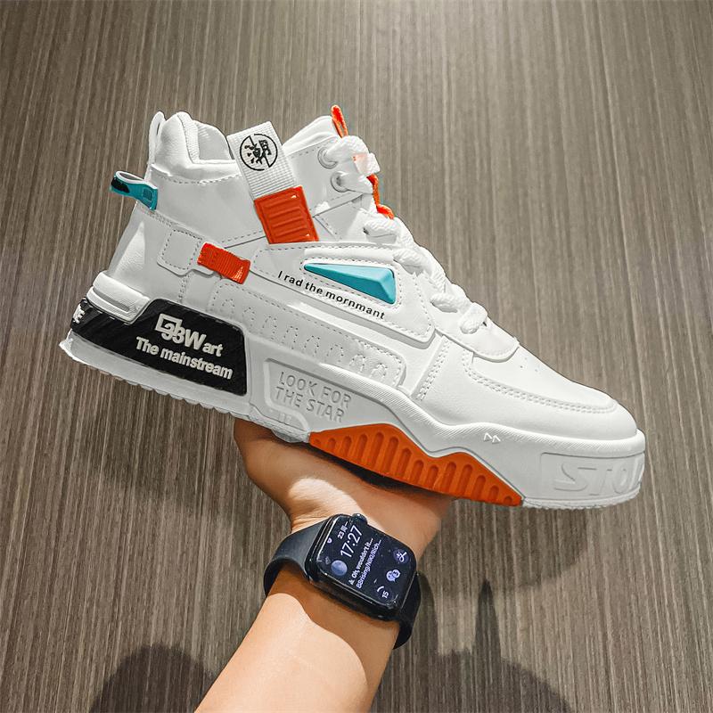 

Обувь для мужчин. Мужские кроссовки высокого качества. Роскошные мужские кожаные туфли. Мужская обувь с высоким берцем. Повседневная легкая обувь. Мужская модная обувь для скейтборда. 40 белый