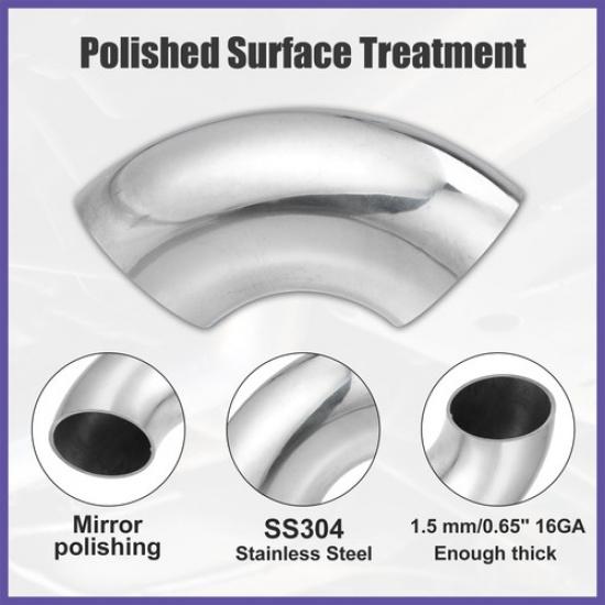 OD 1.5" 90 Degree Mandrel Bend Elbow Stainless Steel Bend Exhaust Tube