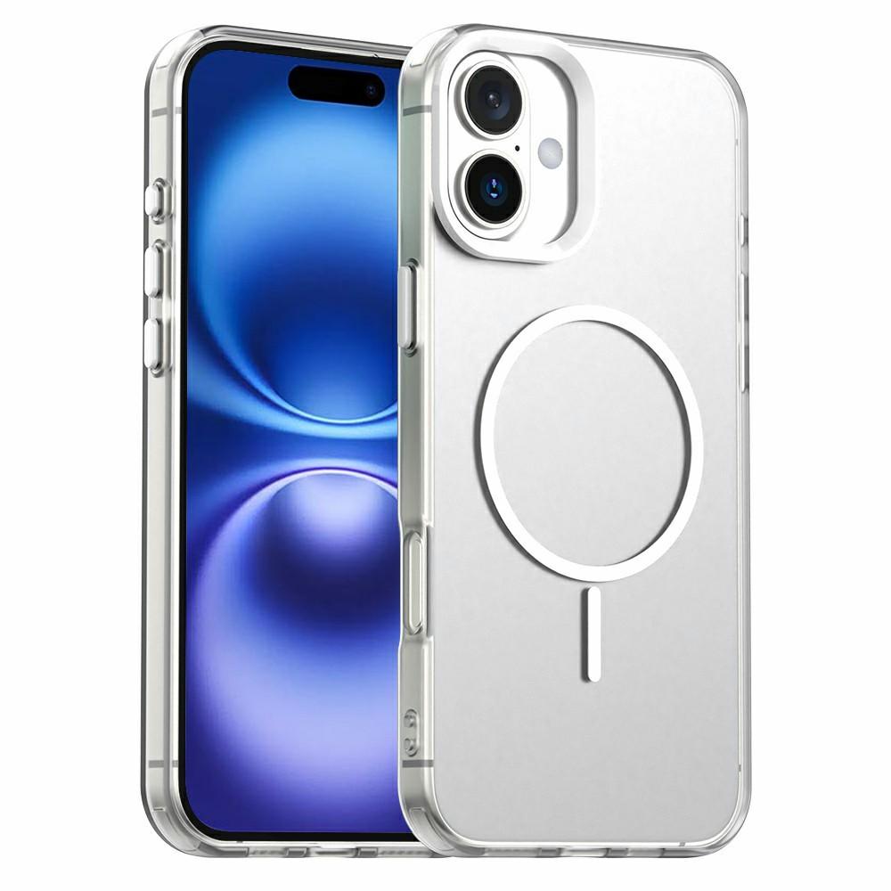 

For iPhone 16 Case Candy Color PC + TPU + PET Phone Cover Compatible with MagSafe
