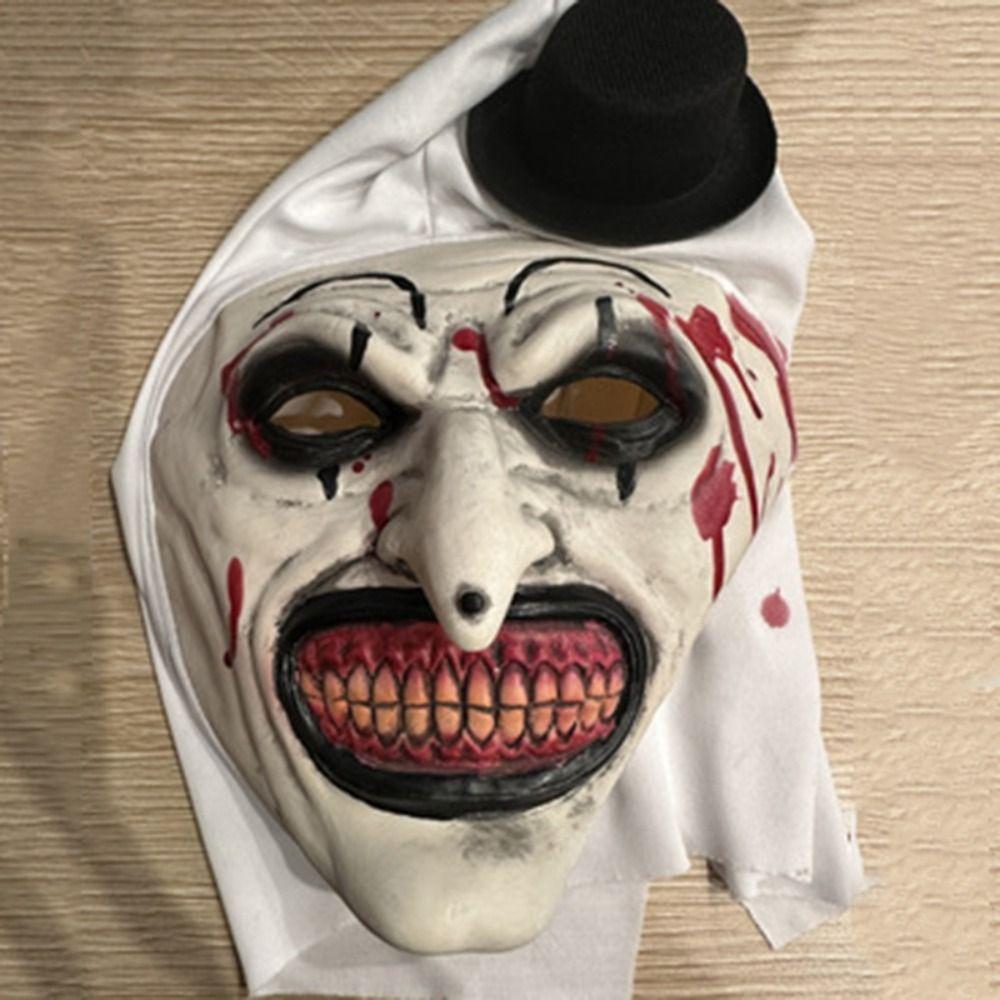 Měkký klobouk Kryt hlavy klauna Realistické masky na kostým pro hraní rolí Halloweenská maska krvavého klauna Líčení
