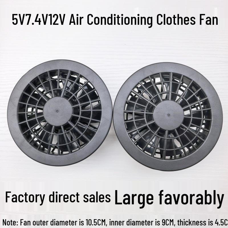Cooling Electric Welding Air Conditioning Clothes with Nine-Leaf Fan, Universal Doll Clothes, and Inflatable 5V/7.4V Accessories.